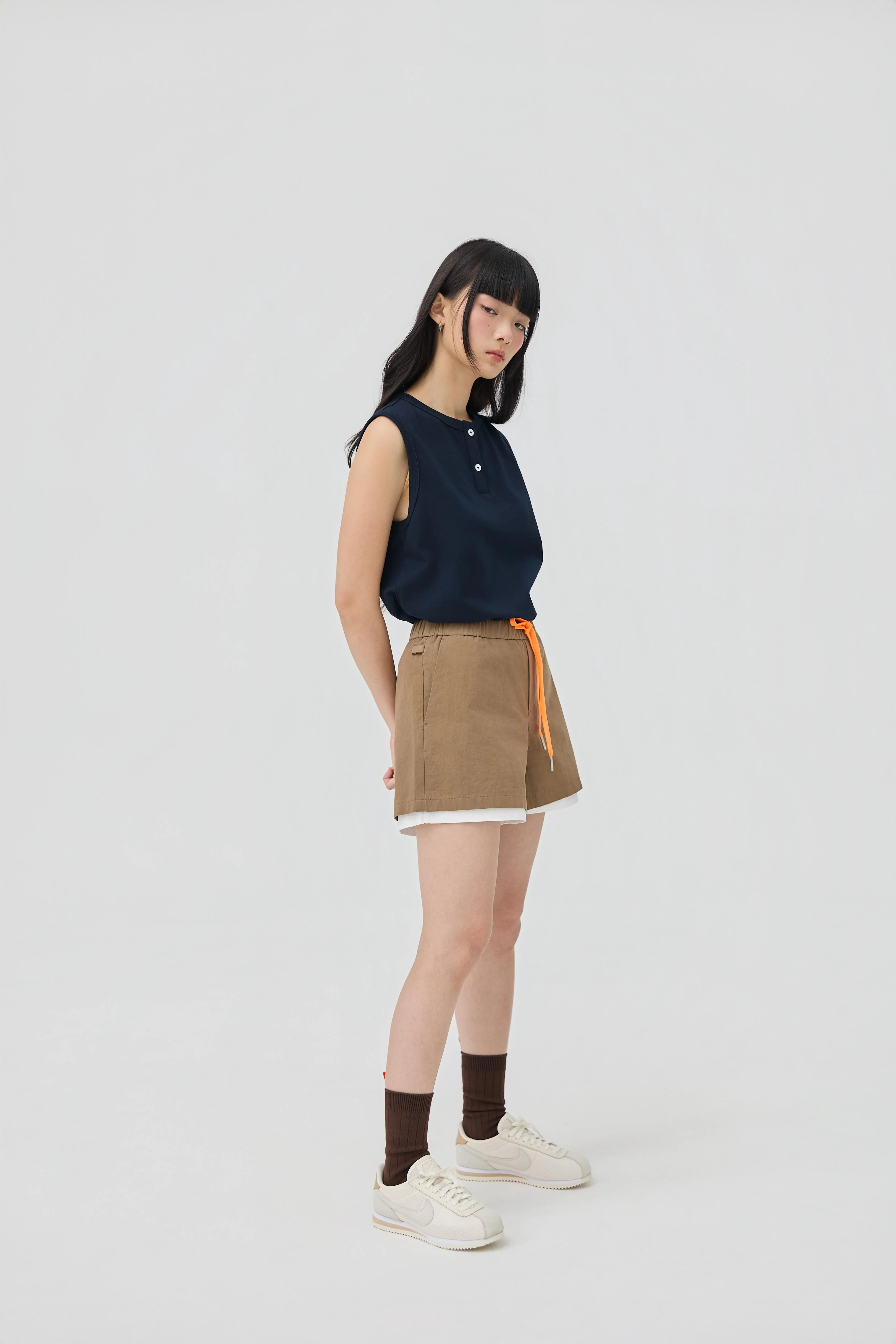 3EIGHTH | Futae Shorts In Sandstone - Image 3