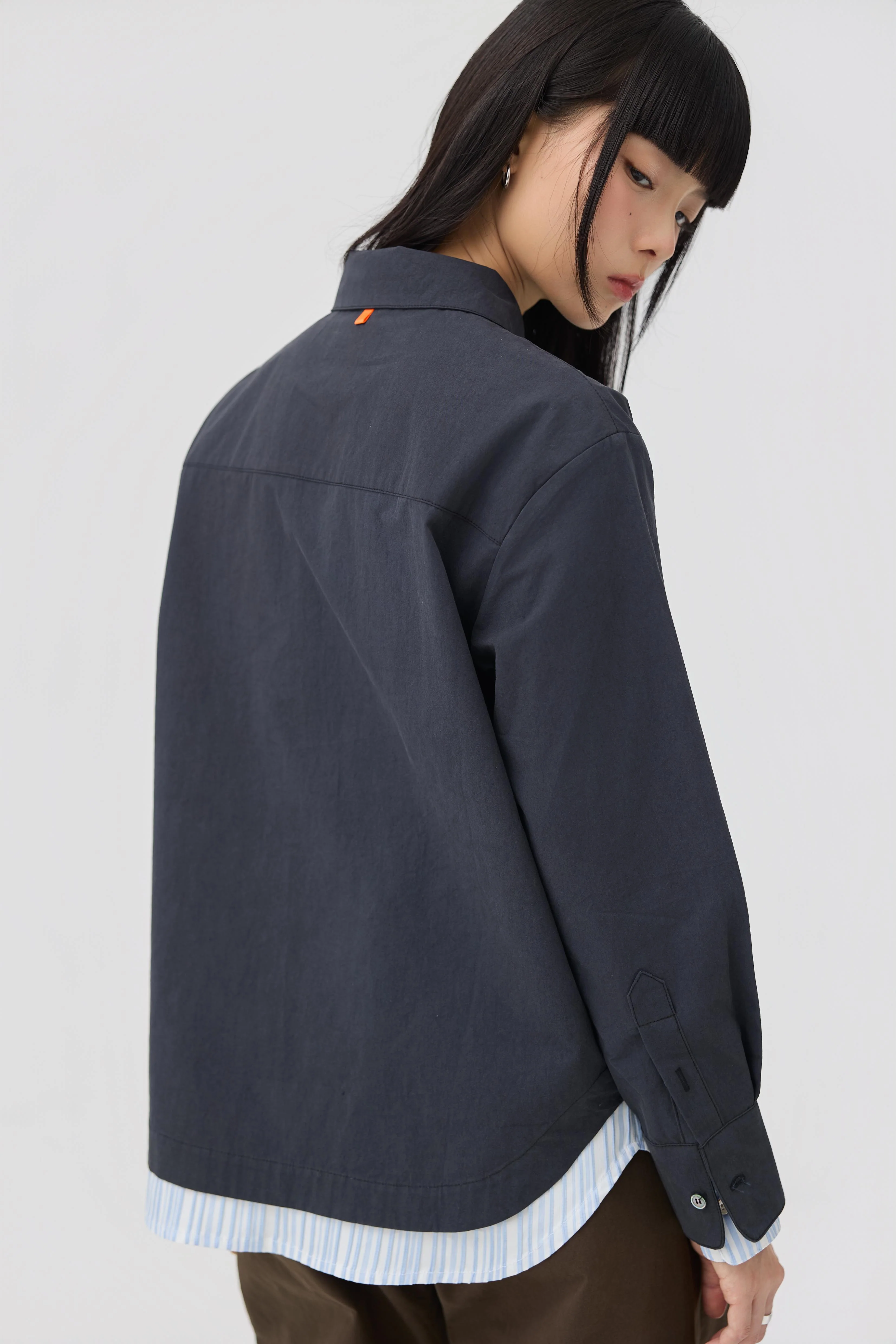 3EIGHTH | Kasane Shirt In Ink Navy - Image 5