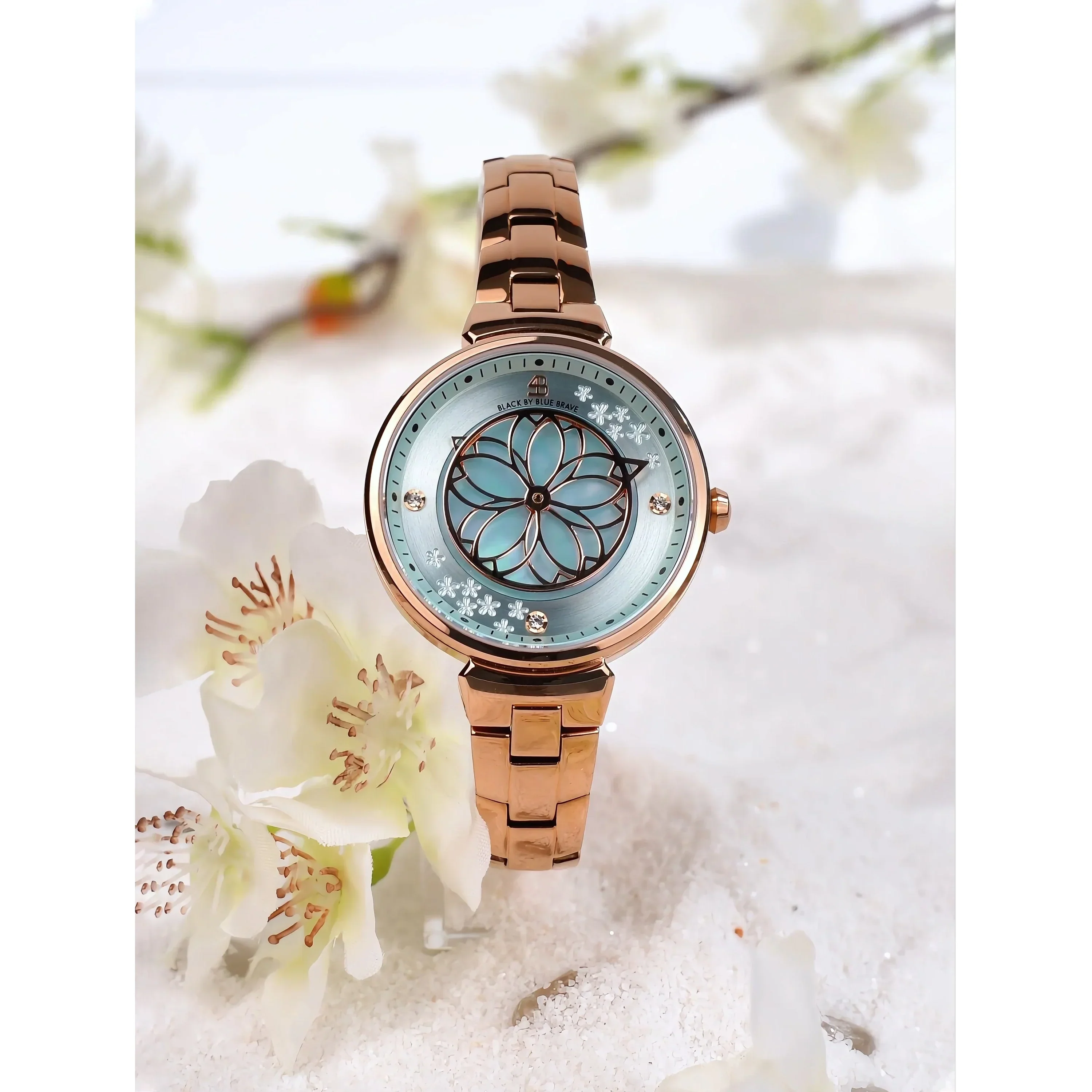 BLACK BY BLUE BRAVE | Cherry Blossom Bracelet Watch (32MM) - Image 4