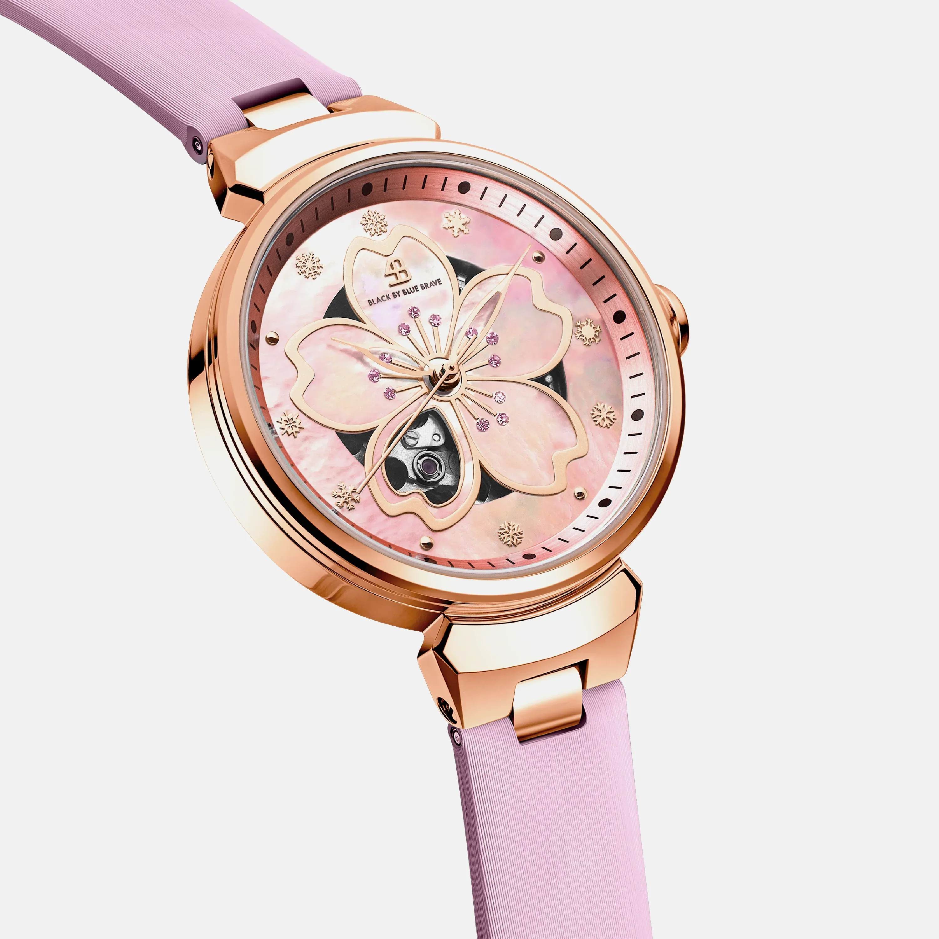 BLACK BY BLUE BRAVE | Cherry Blossom Automatic Blue Watch 36mm - Image 6