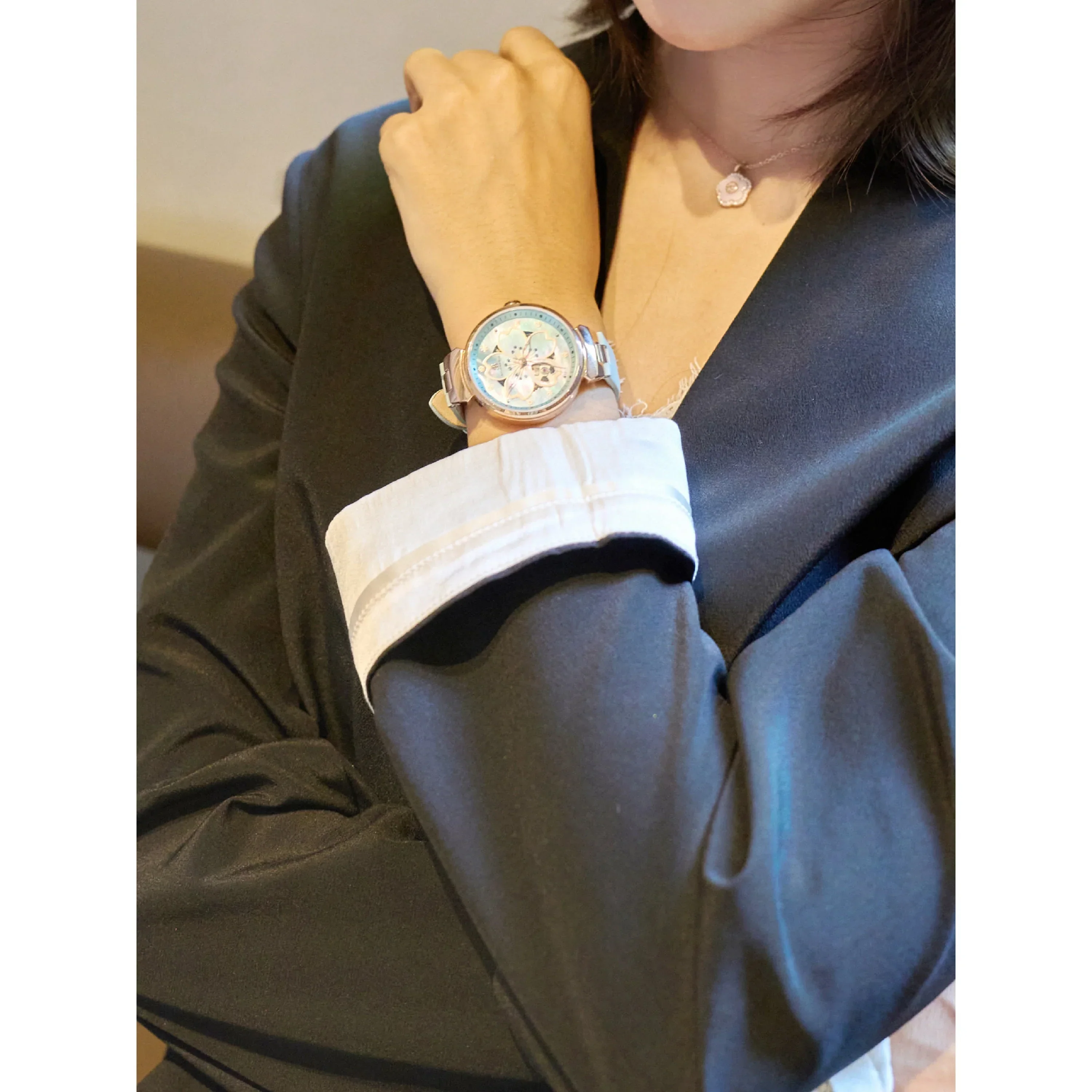 BLACK BY BLUE BRAVE | Cherry Blossom Automatic Blue Watch 36mm - Image 5