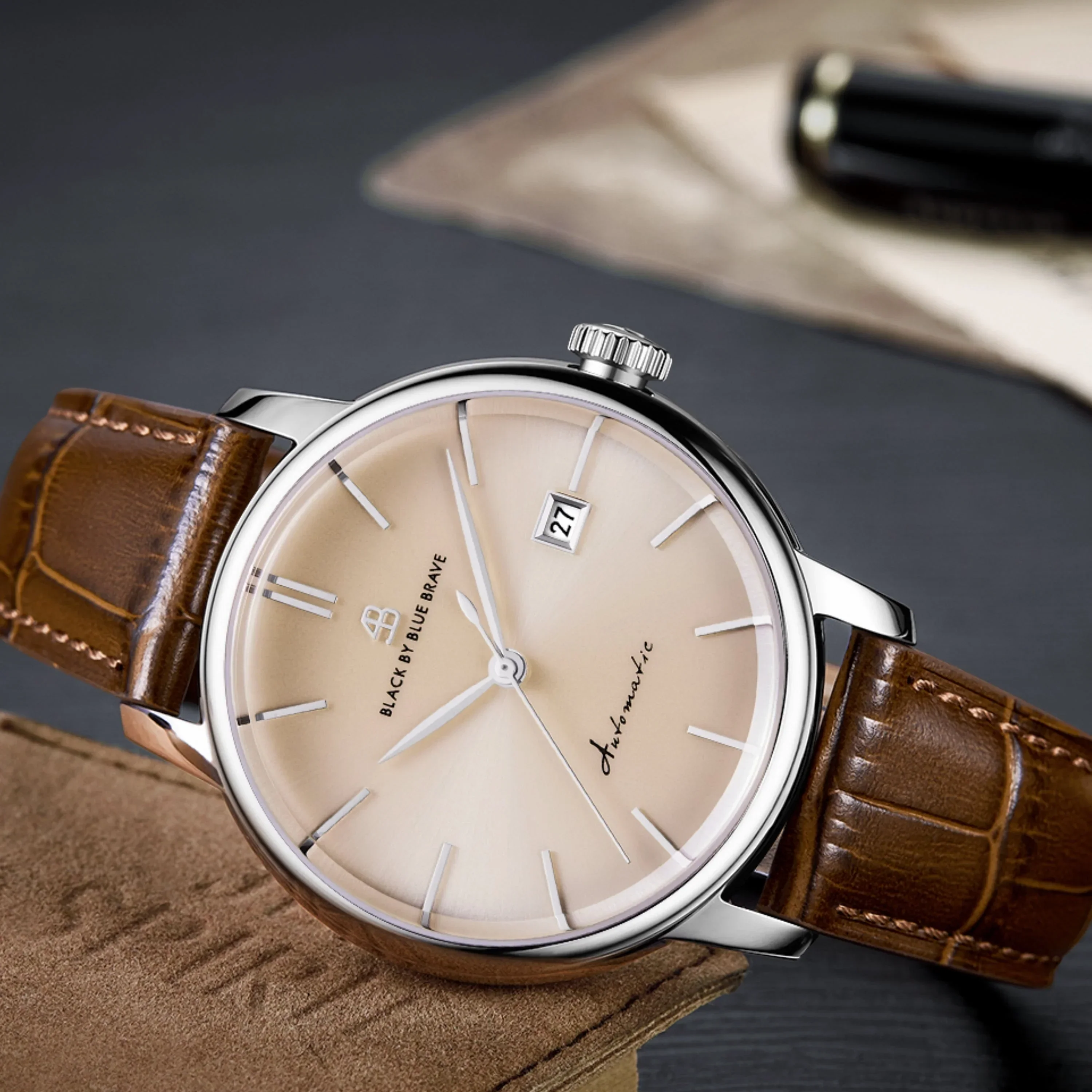 BLACK BY BLUE BRAVE | Classic 1986 Automatic Watch - 40mm - Image 3