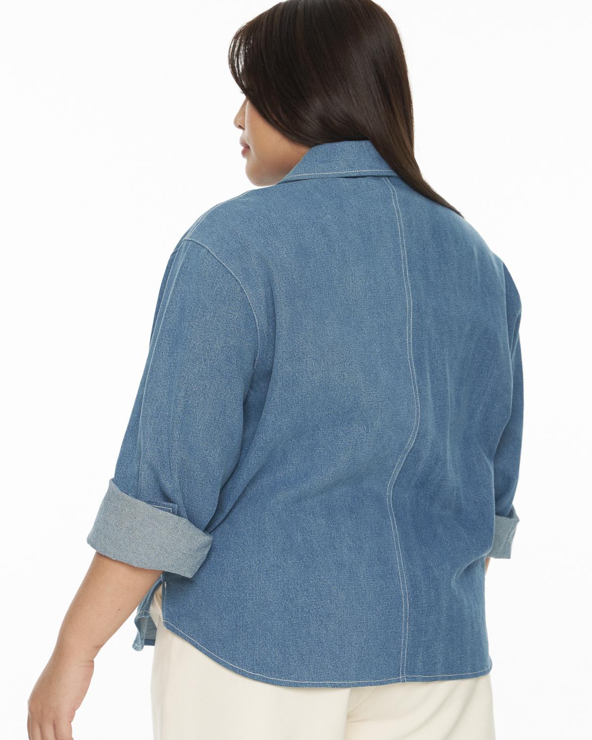 DRESSINGPAULA | Denim Pullover Shirt - Image 8