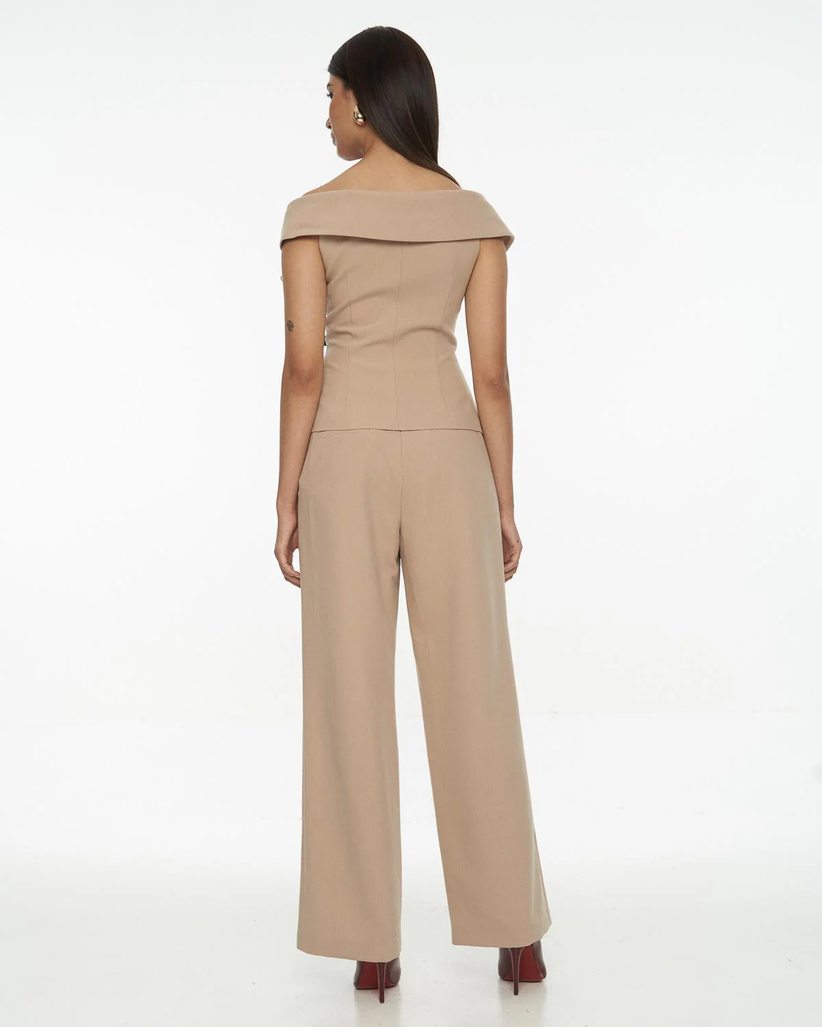 DRESSINGPAULA | Pintucked Crepe Straight Leg Pants - Image 3