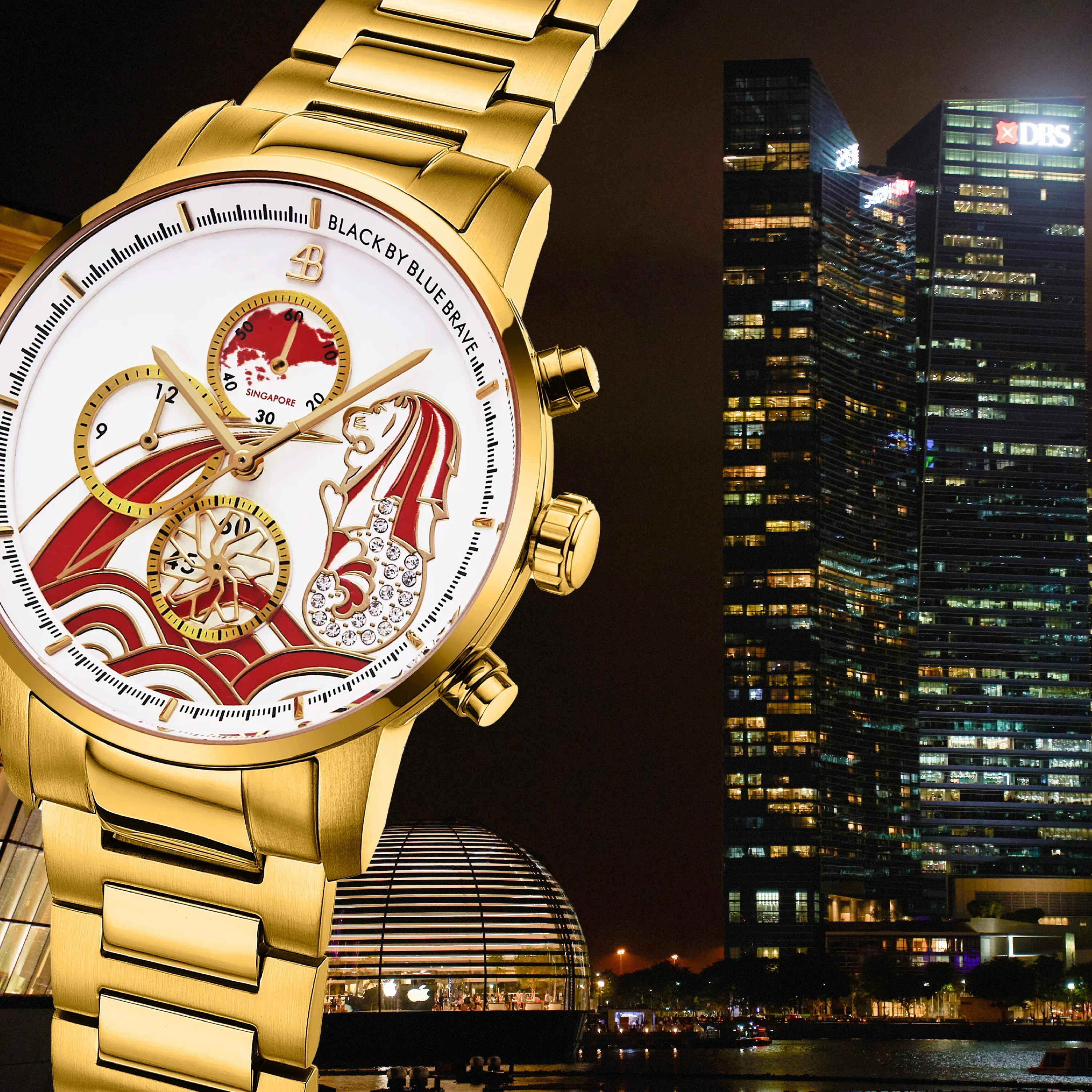 BLACK BY BLUE BRAVE | Merlion Watch - 40mm - Image 4